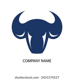 bull taurus horn head logo vector design, icon, sign and symbol 