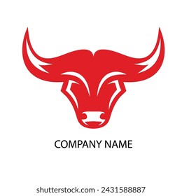 bull taurus horn head logo design, icon, sign and symbol 