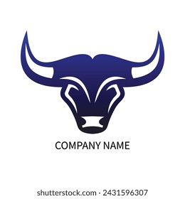 bull taurus horn head logo design,sign and symbol 