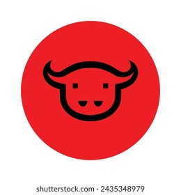 bull taurus horn head logo 