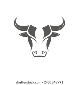 bull taurus horn head logo 