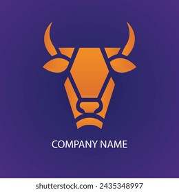 bull taurus horn head logo 