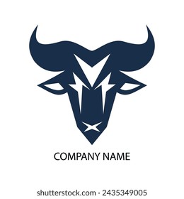 bull taurus horn head logo 