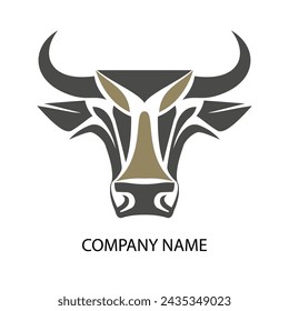 bull taurus horn head logo 