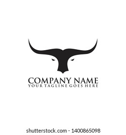 Bull / Taurus horn logo design vector template