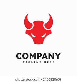 Stier-Stier-Logo-Symbol, Vorlage Vektorillustration