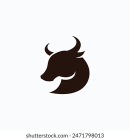 Bull Taurus Logo icon, Template vector illustration