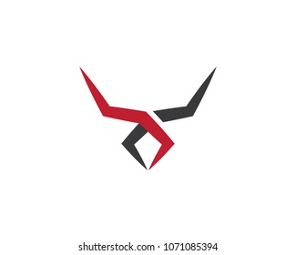 Bull Taurus Logo Template vector icon illustration