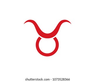 Bull Taurus Logo Template vector icon illustration