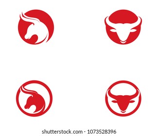 Bull Taurus Logo Template vector icon illustration