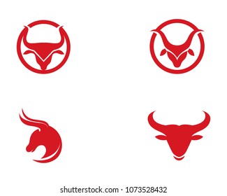 Bull Taurus Logo Template vector icon illustration