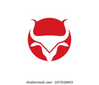 Bull Taurus Logo Template vector icon illustration