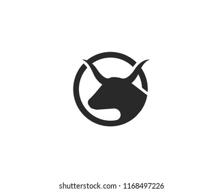 Bull Taurus Logo Template vector icon illustration