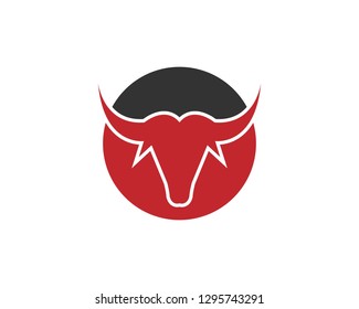 Bull Taurus Logo Template vector icon illustration - Vector