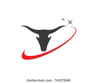 Bull Taurus Logo Template vector icon illustration