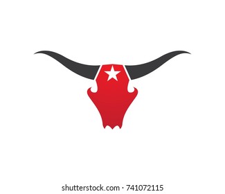Bull Taurus Logo Template vector icon illustration