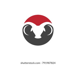Bull Taurus Logo Template vector icon illustration