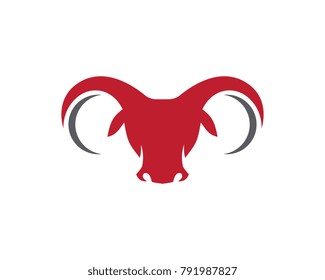 Bull Taurus Logo Template vector icon illustration