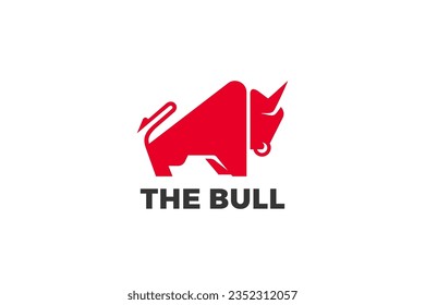 Bull Taurus Ox Logo Geometric Abstract Design Silhouette