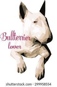 Bull terrier, abstract design, vector illustration