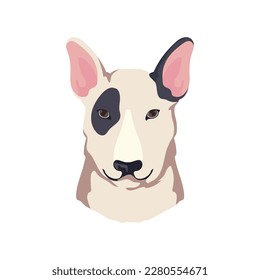 bull terrier design over white