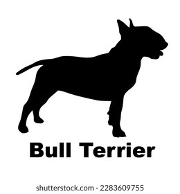 bull terrier  dog silhouette dog breeds
