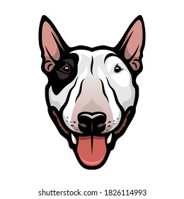 Bull Terrier dog vector illustration