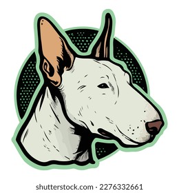 Bull Terrier Flat Icon Isolated On White Background