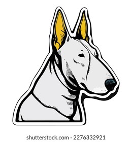 Bull Terrier Flat Icon Isolated On White Background