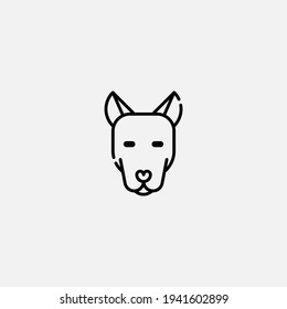 Bull terrier icon sign vector,Symbol, logo illustration for web and mobile