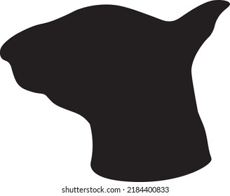 Bull Terrier Isolated vector illustration from side