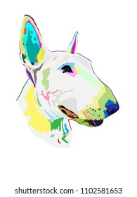 Bull Terrier Portrait pop Art