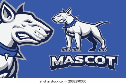 Bull Terrier Vector Illustration, Sports emblem