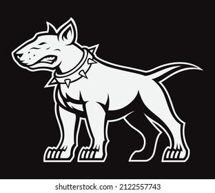 Bull Terrier Vector Logo, this design can be used as an emblem