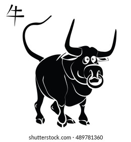Bull. Text that appears in an image means "bull"