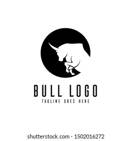 
A bull that is ready to attack with its strong and pointed horns.
