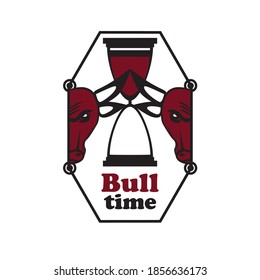 Stille Zeit Logo Design-Konzept mit Stundenglas einzeln auf weißem Hintergrund.