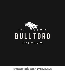 bull toro geometric hipster vintage logo vector icon illustration