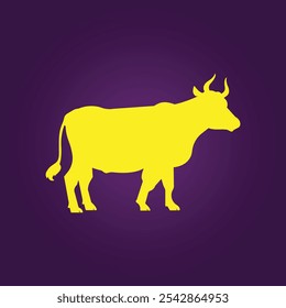 Bull trendy artwork elegant abstract vector illustration colorful practical design.eps
