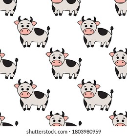 Diseño de fondo de arte vectorial de toros para tela y decoración. Patrón sin foco. El nuevo año chino 2021 es un patrón sin fisuras.