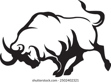 "Bull vector art" features stylized representations of bulls, utilizing bold lines and vibrant colors, ideal for logos, illustrations, and modern design projects.