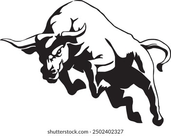 "Bull Arte vectorial" presenta representaciones estilizadas de toros, utilizando líneas audaces y colores vibrantes, ideales para logotipos, ilustraciones y proyectos de diseño moderno.