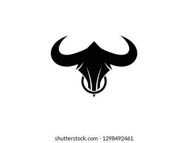 Bull vector design silhouette. head bull logo