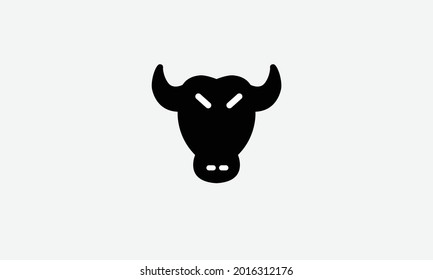 bull vector glyph colour icon