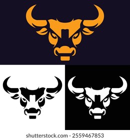 Bull Vector, Bull head, Rodeo, Bull face, Cowboy, Cow head, Cow face, Angry bull,