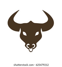 bull vector icon animal logo