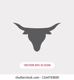 Bull vector icon, cow head symbol