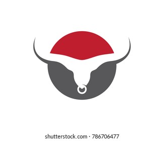 Bull vector icon illustration