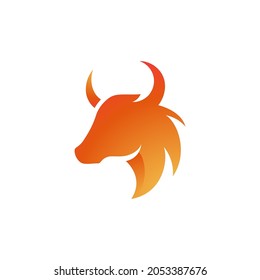 Bull vector icon illustration design template