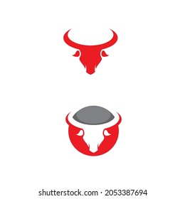 Bull vector icon illustration design template